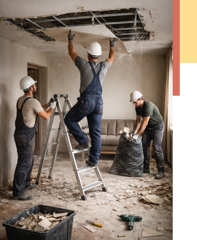 Демонтаж гипсокартонного потолка в Сестрорецке от 430 руб. за м2 — ОТДЕЛОЧНИК-Сст