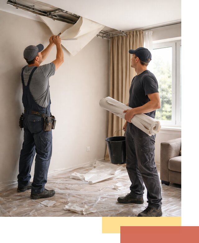 Демонтаж натяжного потолка в Сестрорецке быстро и аккуратно