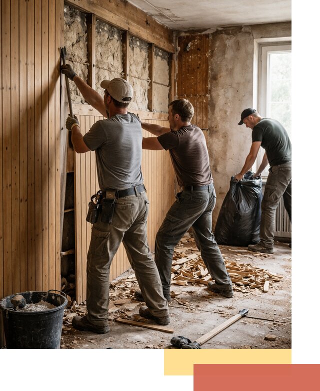 Демонтаж вагонки и вывоз материалов в Сестрорецке