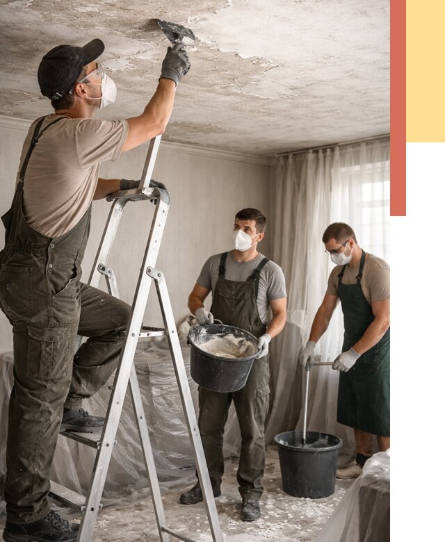 Удаление побелки с потолка в Сестрорецке от 2562 руб. быстро и недорого | ОТДЕЛОЧНИК-Сст