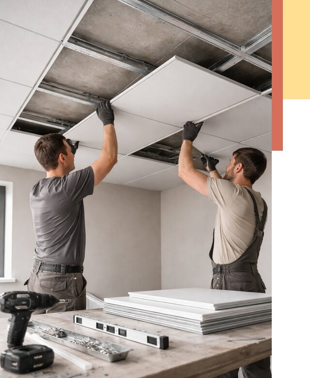 Монтаж кассетного потолка в Сестрорецке от 4612 руб/м2 — установка и сборка | ОТДЕЛОЧНИК-Сст