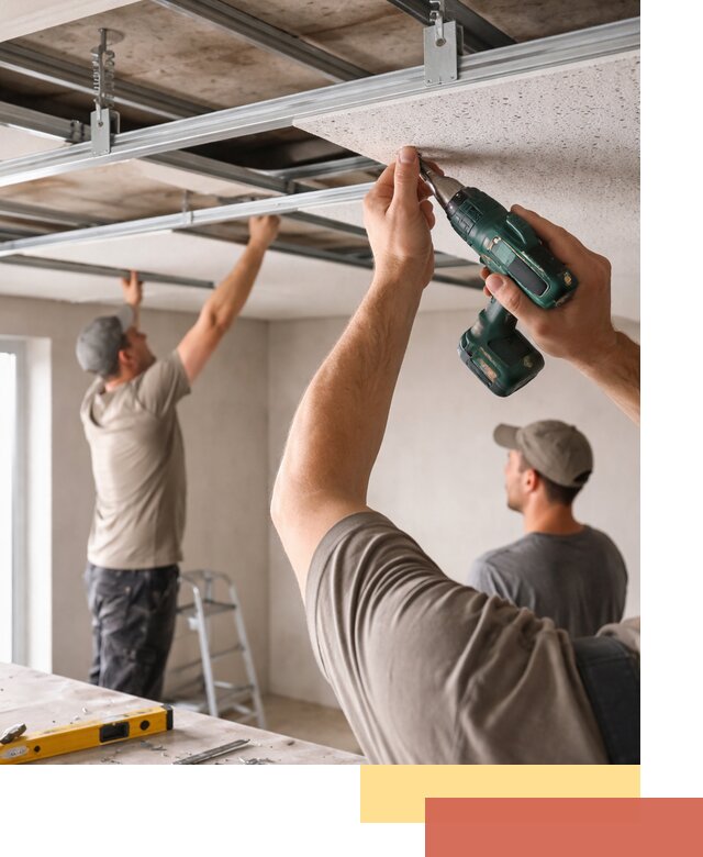 Монтаж акустического потолка в Сестрорецке под ключ