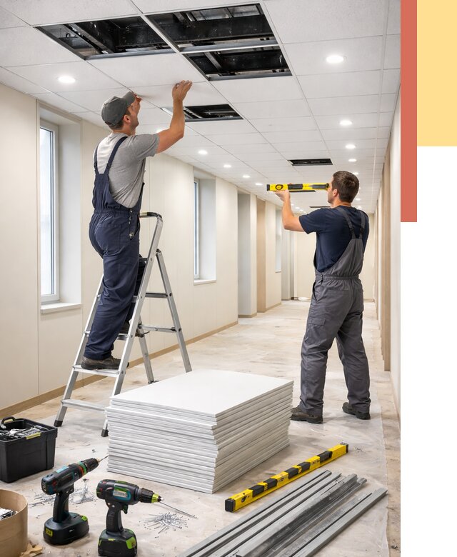 Ремонт потолка Армстронг в Сестрорецке от 4612 руб. — быстро и недорого | ОТДЕЛОЧНИК-Сст