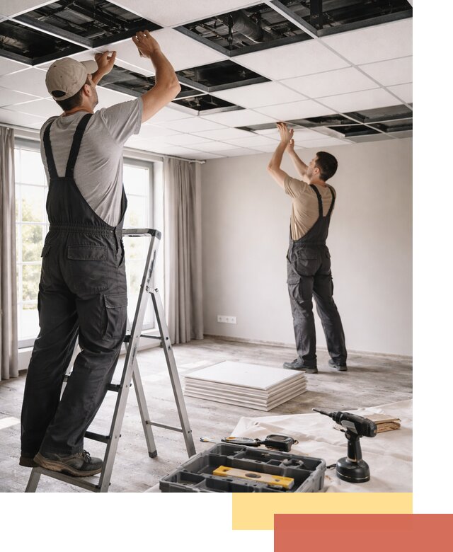 Замена плит подвесного потолка в Сестрорецке быстро и качественно