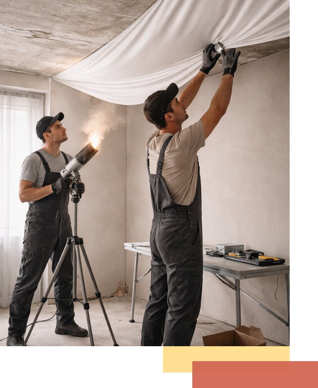 Установка натяжного потолка под ключ в Сестрорецке