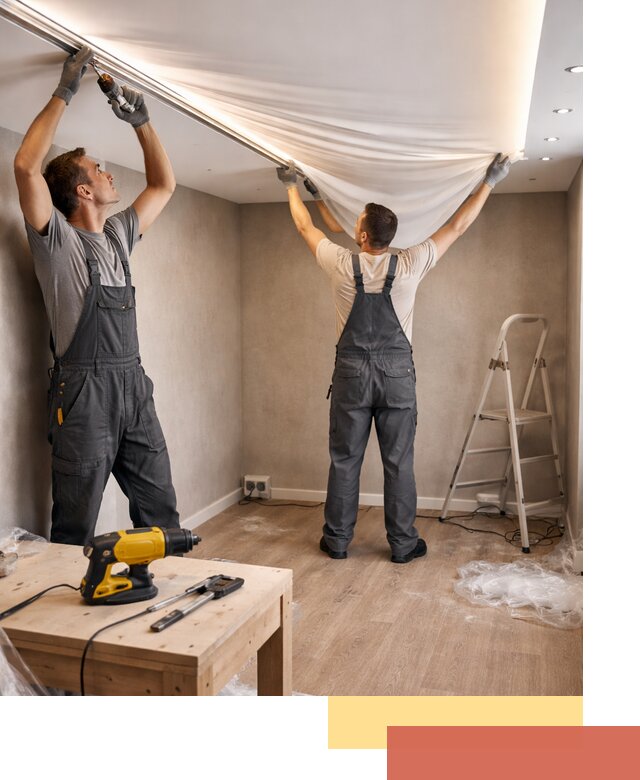 Монтаж натяжного потолка с подсветкой в Сестрорецке цена и сроки