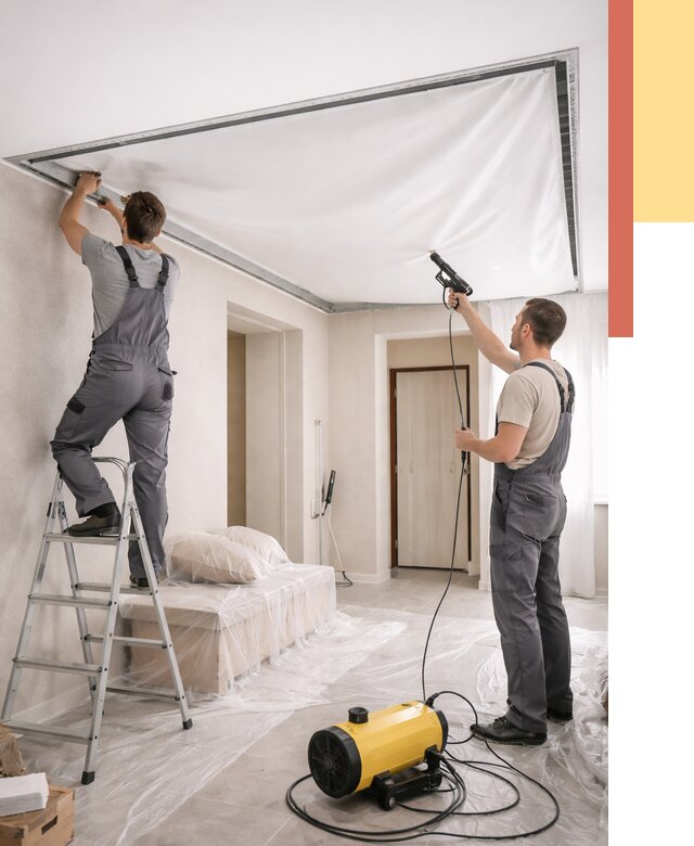 Монтаж натяжного потолка в прихожей в Сестрорецке от 2716 руб. под ключ | ОТДЕЛОЧНИК-Сст