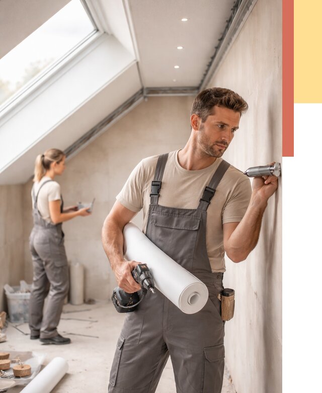 Монтаж натяжного потолка на мансарде в Сестрорецке от 3587 руб. | ОТДЕЛОЧНИК-Сст