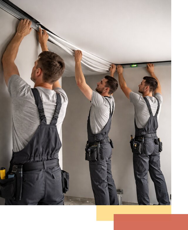 Теневые натяжные потолки в Сестрорецке: монтаж и отделка быстро и качественно