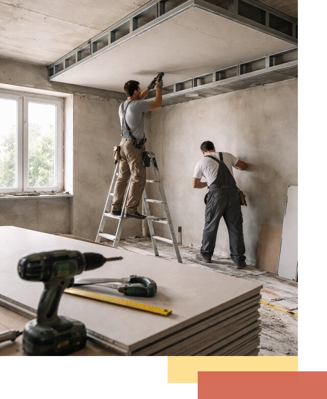 Двухуровневый потолок из гипсокартона в Сестрорецке