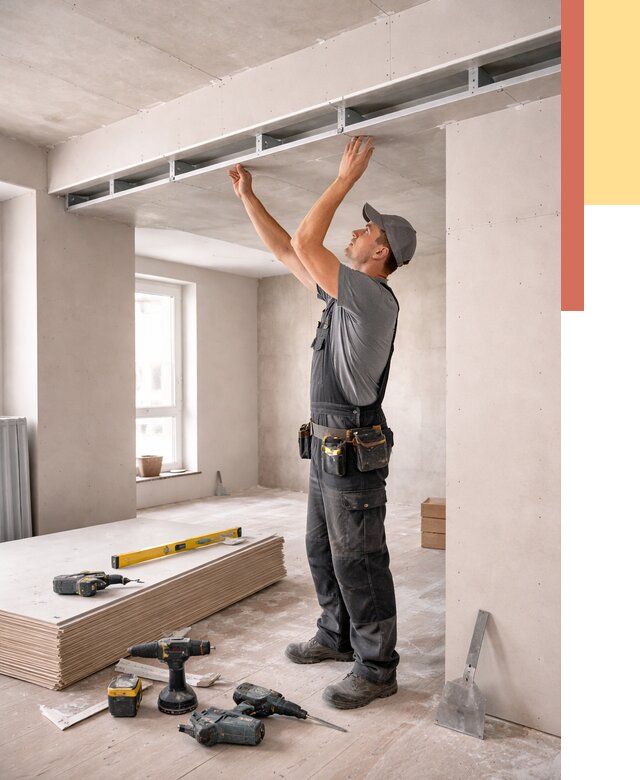 Потолок из гипсокартона с нишей в Сестрорецке от 1281 руб. под ключ | ОТДЕЛОЧНИК-Сст