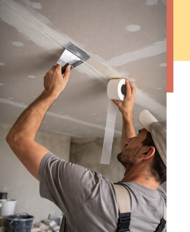 Обработка швов потолка ГКЛ в Сестрорецке от 7687 руб. под ключ | ОТДЕЛОЧНИК-Сст