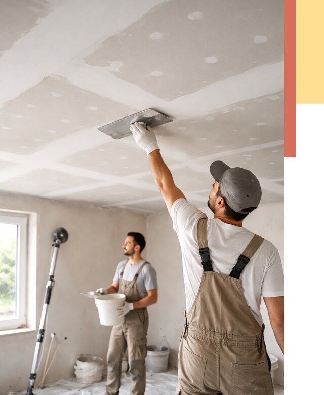 Шпаклевка потолка из гипсокартона в Сестрорецке от 3280 руб./м2 — услуги под ключ | ОТДЕЛОЧНИК-Сст