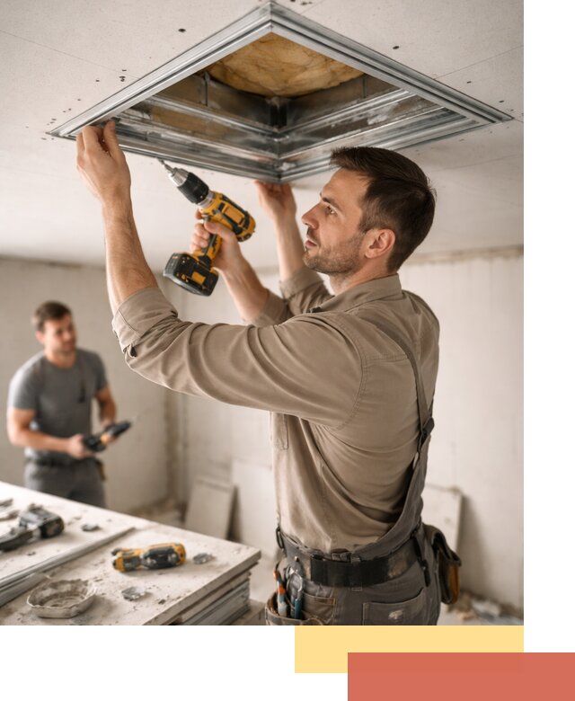 Монтаж люка в потолок из ГКЛ в Сестрорецке