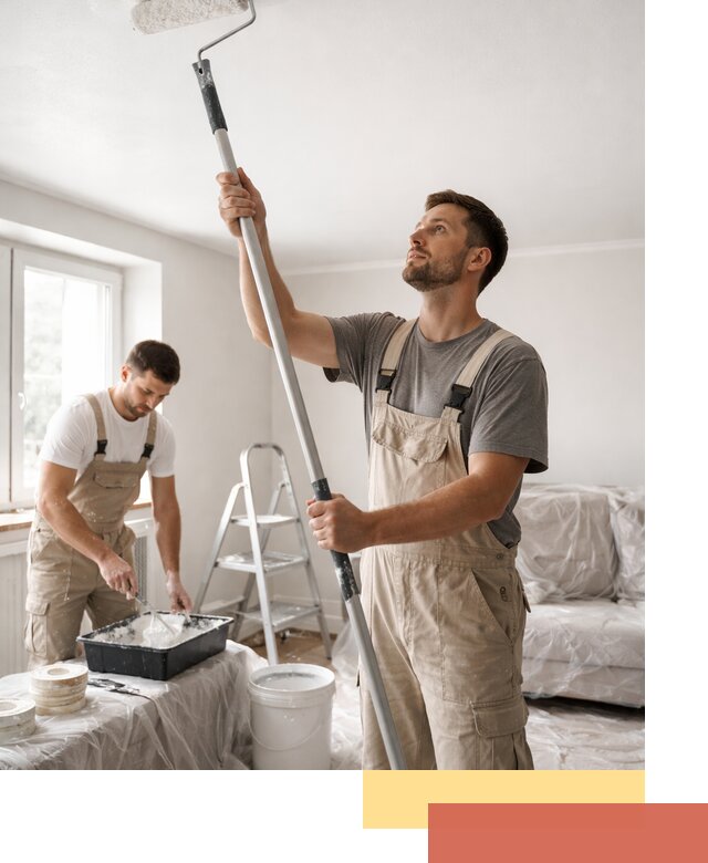 Покраска потолка водоэмульсионной краской в Сестрорецке