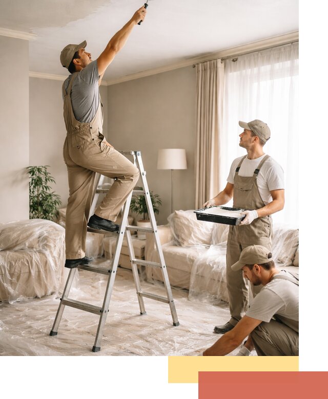 Покраска потолков акриловой краской в Сестрорецке качественно и быстро