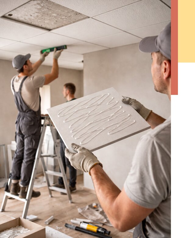 Монтаж потолочной плитки в Сестрорецке от 4612 руб. — быстро и недорого | ОТДЕЛОЧНИК-Сст