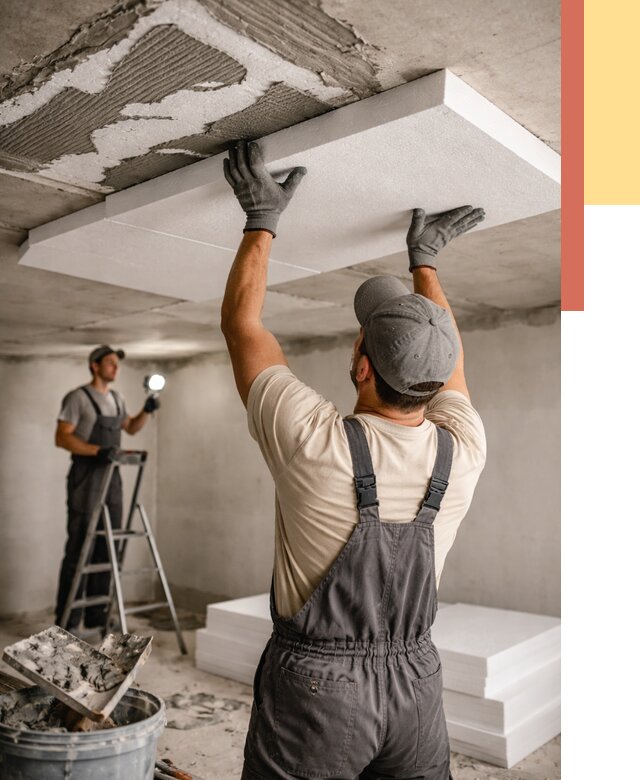 Утепление потолка пенопластом в Сестрорецке от 4612 руб/м2 — недорого и быстро | ОТДЕЛОЧНИК-Сст