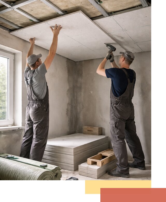 Шумоизоляция потолка панелями ЗИПС в Сестрорецке